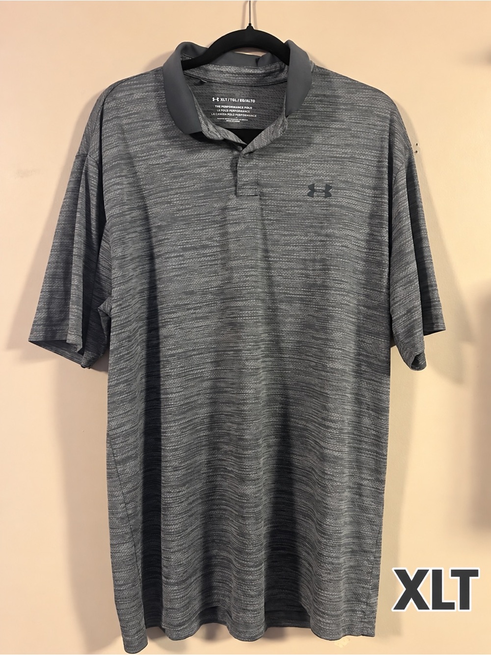 Under Armour Men’s Heathered Charcoal Performance Polo